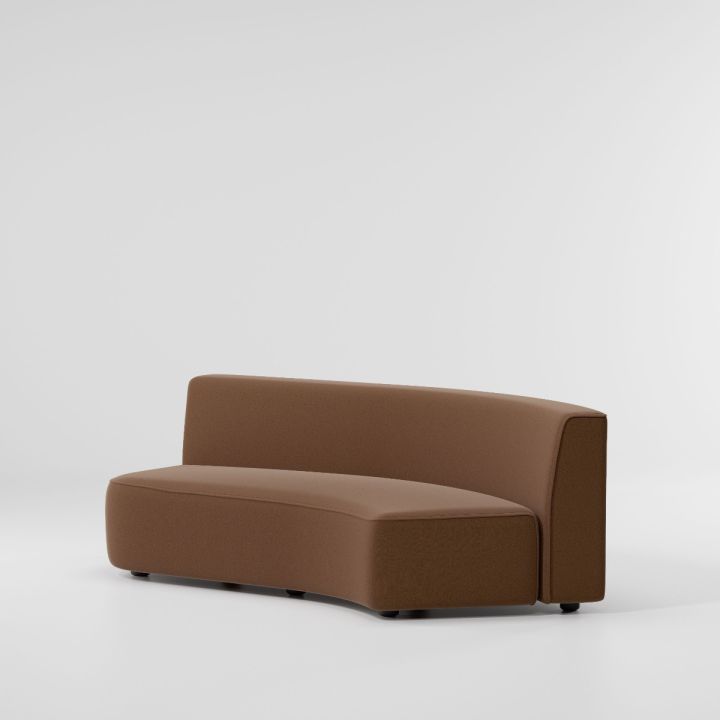 Linkes Sofa in O-Form gebogen