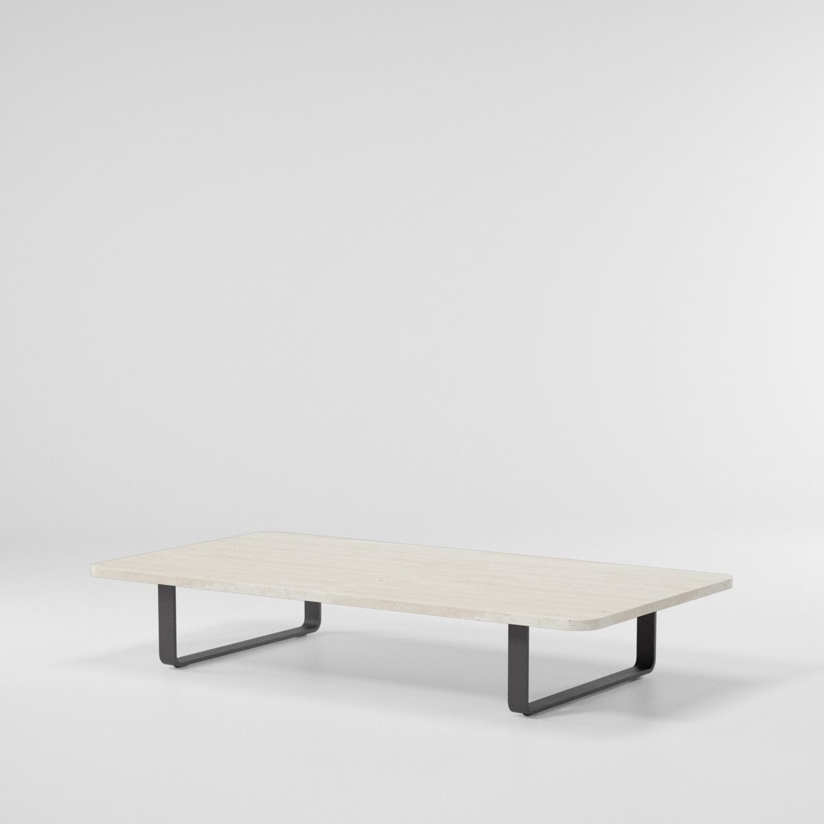 Piano tavolo travertino lucidato pietra opaca 150 × 75
